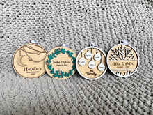 Load image into Gallery viewer, Personalized Snowflake & Trees Ornament