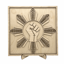 Load image into Gallery viewer, BLM x AAPI Tribal Solidarity Frame v3 (PI Sun)