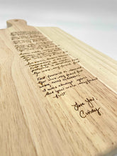 Load image into Gallery viewer, Custom Engraved Rubberwood Charcuterie Board w/Handle