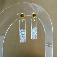 Load image into Gallery viewer, Half Peony Bar Stud Earrings (Acrylic)