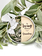 Load image into Gallery viewer, Hummingbird Remembrance Ornament