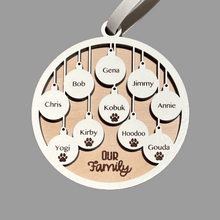 Load image into Gallery viewer, Personalized Family Ornament (Expanded 8-10 Names)