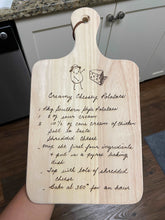 Load image into Gallery viewer, Custom Engraved Rubberwood Charcuterie Board w/Handle