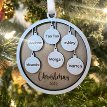 Load image into Gallery viewer, Personalized Family Ornament (1-7 Names)
