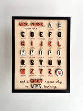 Load image into Gallery viewer, "Teacher, you are..." ABC's Appreciation Sign (SF Giants)