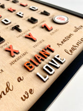 Load image into Gallery viewer, "Teacher, you are..." ABC's Appreciation Sign (SF Giants)