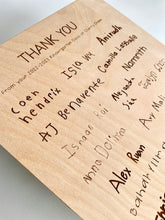 Load image into Gallery viewer, "Teacher, you are..." ABC's Appreciation Sign (SF Giants) w/Personalized Engraving