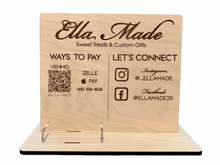 Load image into Gallery viewer, Payment & Social Media Sign