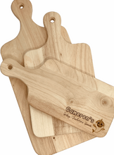 Load image into Gallery viewer, Custom Engraved Rubberwood Charcuterie Board w/Handle