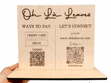 Load image into Gallery viewer, Payment & Social Media Sign