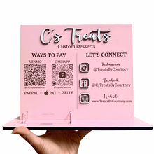 Load image into Gallery viewer, Payment & Social Media Sign