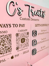 Load image into Gallery viewer, Payment & Social Media Sign