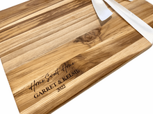 Load image into Gallery viewer, Custom Engraved Teak Wood Cutting Board