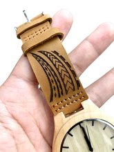 Load image into Gallery viewer, Tribal Engraved Wood Watch - Maple