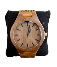 Load image into Gallery viewer, Tribal Engraved Wood Watch - Sandalwood
