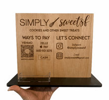 Load image into Gallery viewer, Payment & Social Media Sign