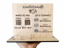 Load image into Gallery viewer, Payment & Social Media Sign