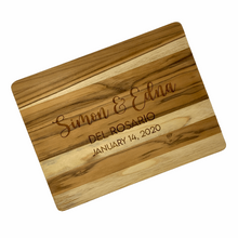 Load image into Gallery viewer, Custom Engraved Teak Wood Cutting Board