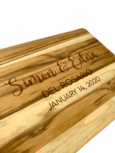 Load image into Gallery viewer, Custom Engraved Teak Wood Cutting Board