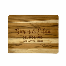 Load image into Gallery viewer, Custom Engraved Teak Wood Cutting Board