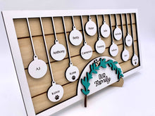 Load image into Gallery viewer, Personalized Holiday Family Frame (Baubles)