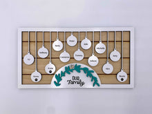 Load image into Gallery viewer, Personalized Holiday Family Frame (Baubles)