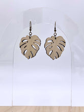 Load image into Gallery viewer, Monstera Leaf Earrings (Wood)