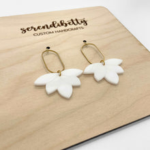 Load image into Gallery viewer, Modern Flower Charm Earrings - White (Acrylic)