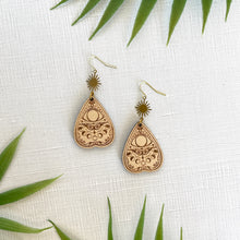 Load image into Gallery viewer, Ouija Board Planchette Earrings (Wood)