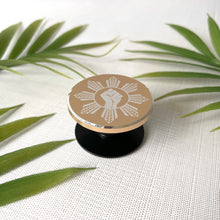 Load image into Gallery viewer, Tribal Engraved Phone Grip - AAPI x BLM (Metal)