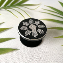 Load image into Gallery viewer, Tribal Engraved Phone Grip - AAPI x BLM (Metal)