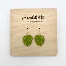 Load image into Gallery viewer, Monstera Leaf Earrings (Acrylic)
