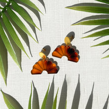 Load image into Gallery viewer, Fan Statement Stud Earrings - Tortoise Shell (Acrylic)