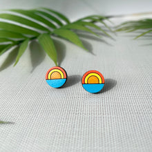 Load image into Gallery viewer, Hand-painted Sunset Studs (Wood)