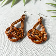 Load image into Gallery viewer, Woven Rattan Drop Earrings (Dark)
