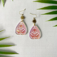 Load image into Gallery viewer, Ouija Board Planchette Earrings - Iridescent (Acrylic)