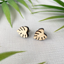 Load image into Gallery viewer, Monstera Leaf Studs (Wood)