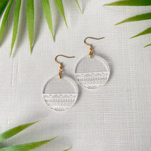 Load image into Gallery viewer, Round Half-Circle Tribal Earrings (Acrylic)