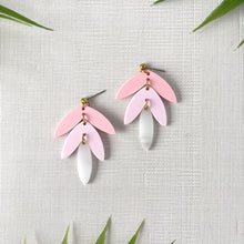 Load image into Gallery viewer, Tiered Statement Stud Earrings - Pink Ombre (Acrylic)