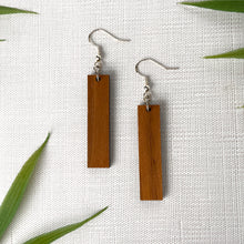 Load image into Gallery viewer, Solid Bar Earrings (Walnut Hardwood)