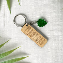 Load image into Gallery viewer, Plant Parent Keychain w/Monstera Leaf Charm (Acrylic)
