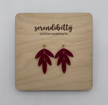 Load image into Gallery viewer, Tiered Statement Stud Earrings - Red Wine (Acrylic)