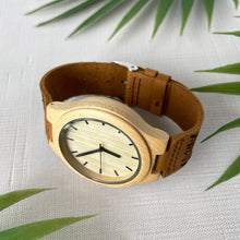 Load image into Gallery viewer, Tribal Engraved Wood Watch - Maple