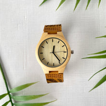 Load image into Gallery viewer, Tribal Engraved Wood Watch - Maple