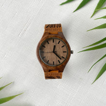 Load image into Gallery viewer, Tribal Engraved Wood Watch - Sandalwood
