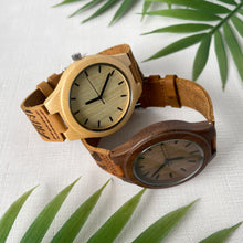 Load image into Gallery viewer, Tribal Engraved Wood Watch - Sandalwood