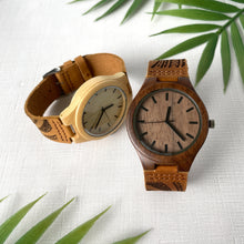 Load image into Gallery viewer, Tribal Engraved Wood Watch - Sandalwood