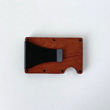 Load image into Gallery viewer, Half Tribal Engraved Wood Wallet - Cherry Wood