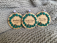 Load image into Gallery viewer, Personalized Wreath Ornament