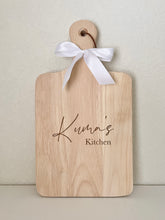 Load image into Gallery viewer, Custom Engraved Rubberwood Charcuterie Board w/Handle